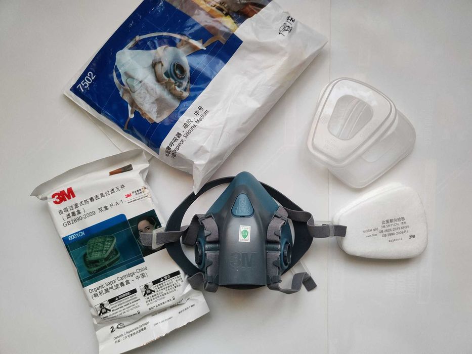 NOWA Maska 3M 7500/7502 kompletna lakiernicza węglowa