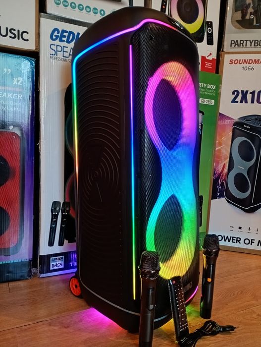 Блютуз караоке акустика Temeisheng-56(SD,USB,FM) пультДУ,2микрофона