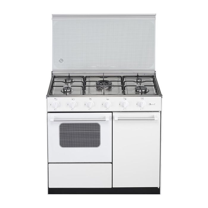 Fogao gás 5 bicos compartimento garrafa de gás