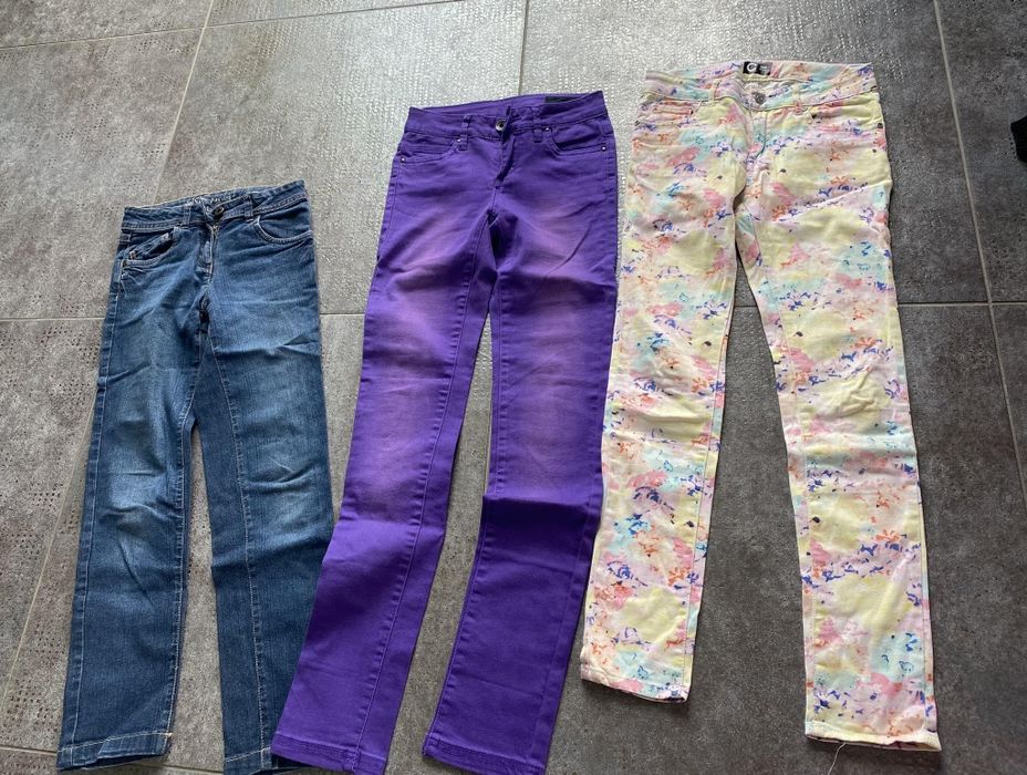 Zestaw kilkunastu firmowych ubrań  r.134/140 super stan