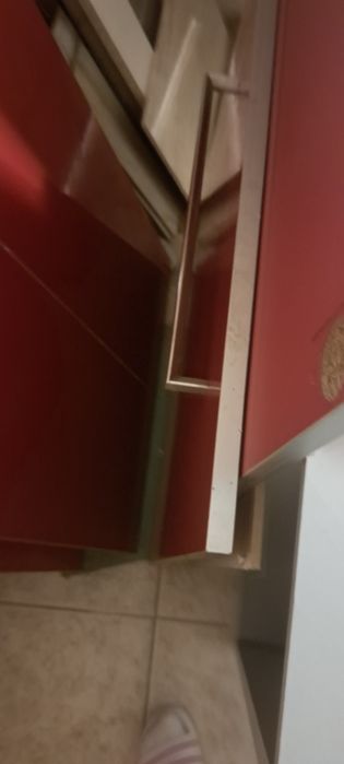 Fronty kuchenne IKEA czerwone komplet z uchwytami 8 szt