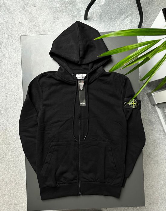 Зіп худі stone island в чорному та сірому кольорах