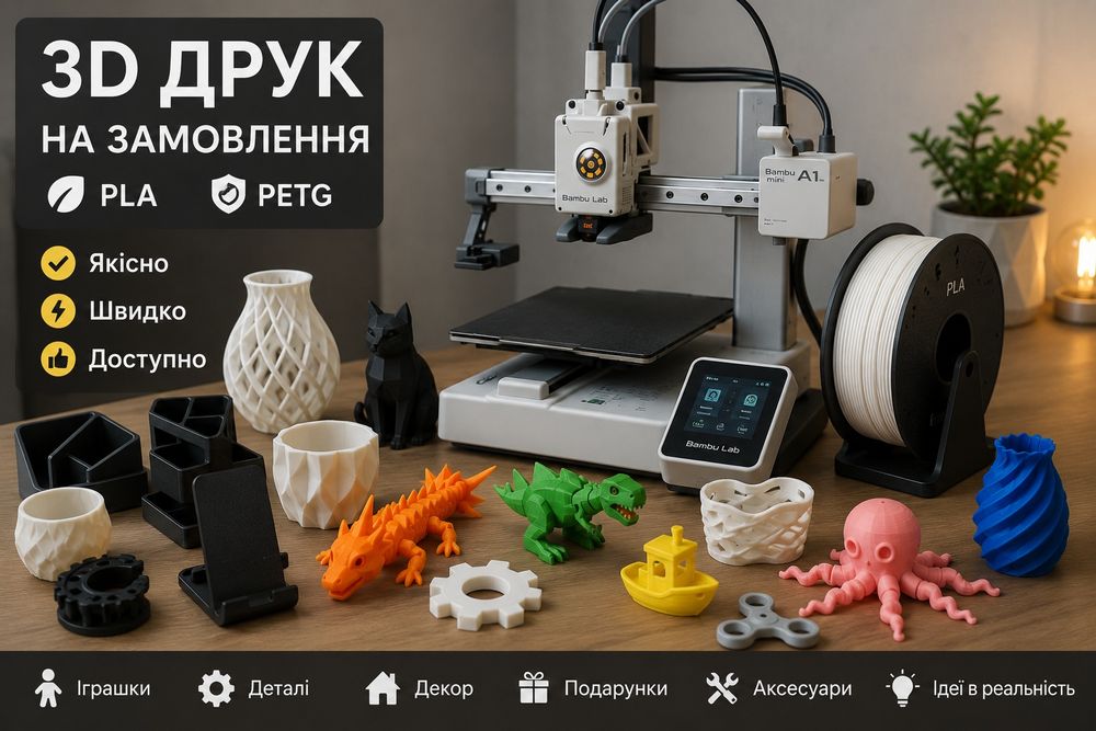 3D друк на замовлення Фігурки, деталі, аксесуари