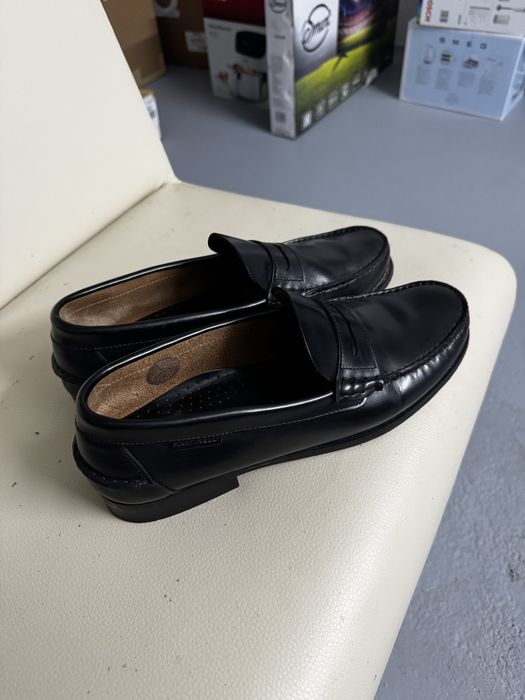 Mocassins de pele pretos 45