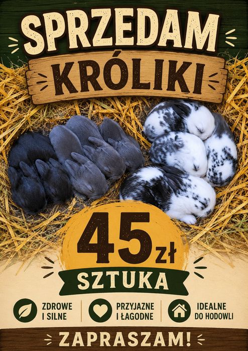 Sprzedam młode króliki barany