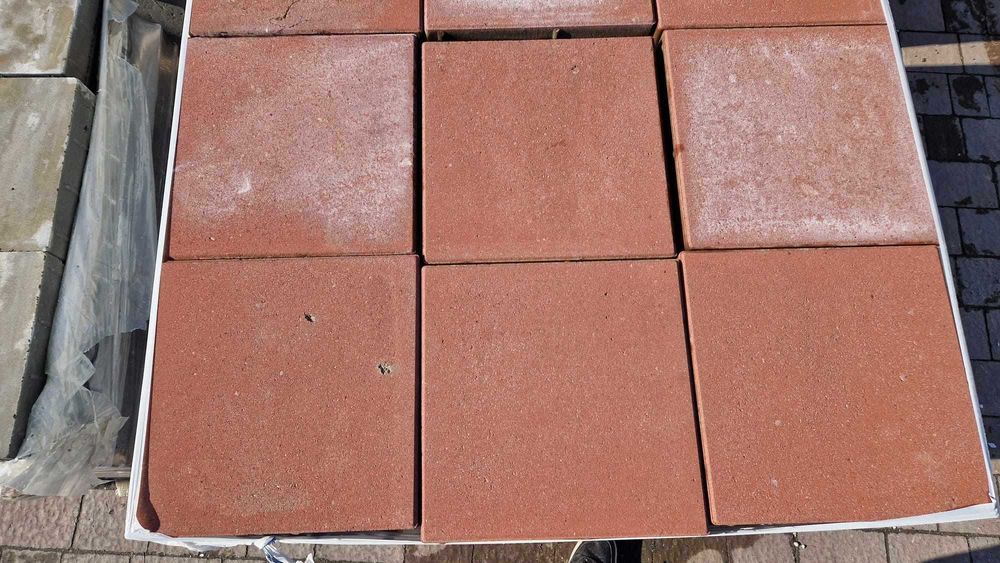 Płytka Chodnikowa Tarasowa 35x35x5 Bordo Promocja Jadar II gatunek