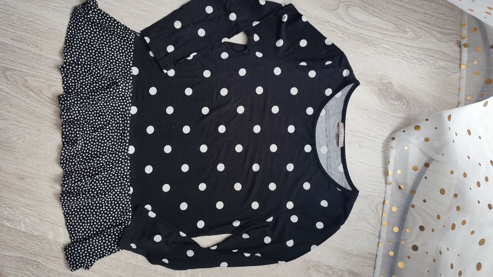 Bluzka z baskinką w groszki Orsay XS/S 34/36