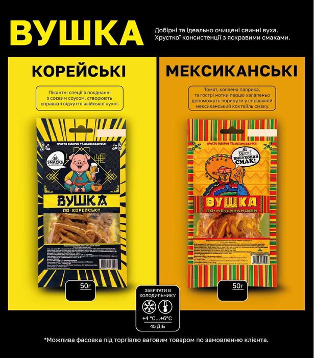 М'ясні снеки / чіпси / джерки / сушене м'ясо / закуски до пива