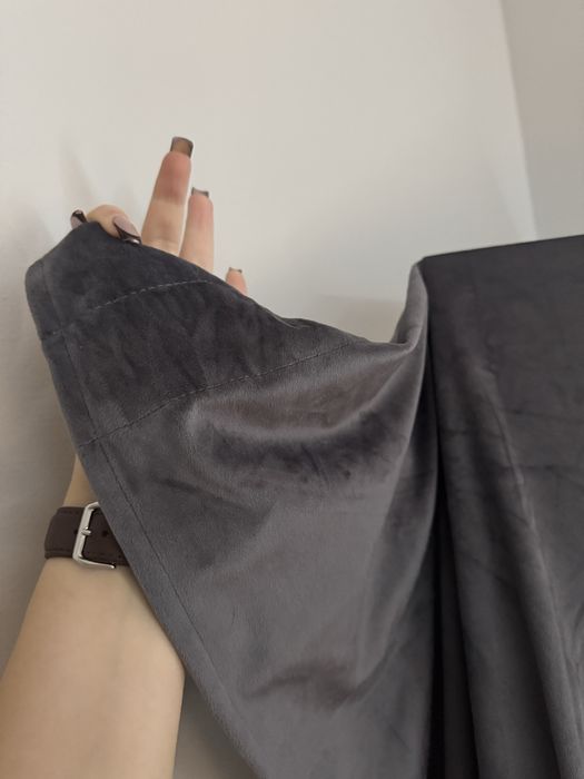 Штори велюрові. Велюр. Сірі