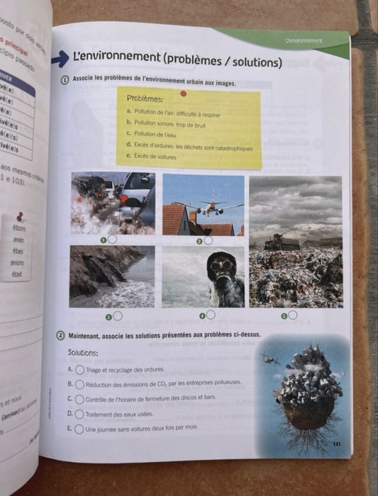 Livro apoio escolar Francês 3° ciclo