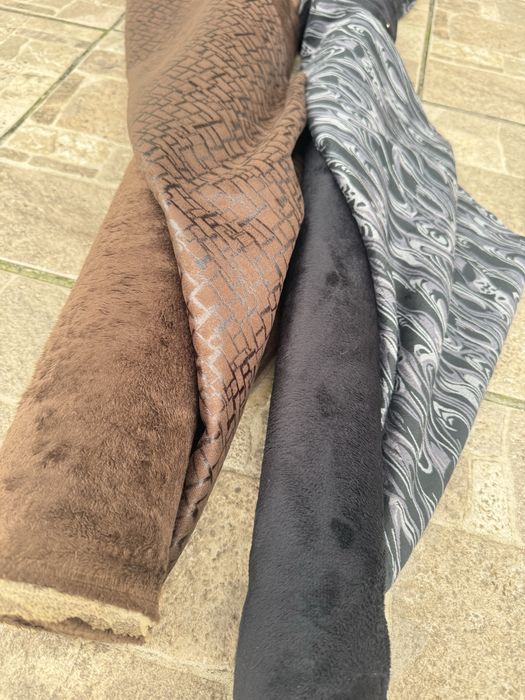 Ткань / опт / замш на меху двухсторонний - от 3 м