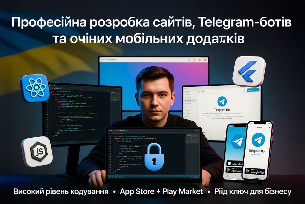 Розробка сайтів Та мобільних додатків під ключ