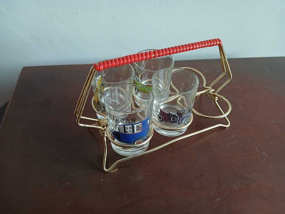 Rockabilly taca szklana lustrzana Vintage Retro lata 60 70 Jena Glass