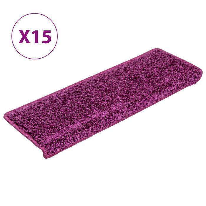 Vidaxl Nakładki Na Schody, 15 Szt., 65X21X4 Cm, Fioletowe