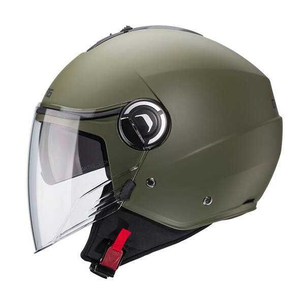 Kask otwarty jet CABERG z bledną RIVIERA V4X zielony mat MILITARY