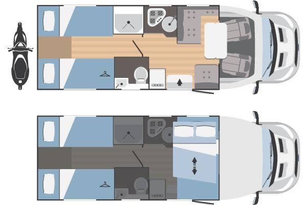 KAMPER z doposażeniem Półintegra 5 osobowy Rimor 95 PLUS Ford 2022