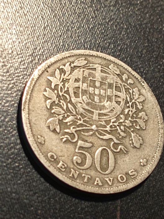 moeda 50 centavos 1935 - Alpaca - Portugal - Bela