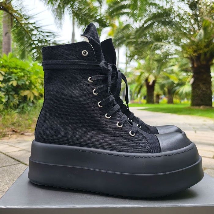 Кеди Rick Owens високі на платформі повністю чорні | кеди рік овенс кеды рик овенс кроссовки