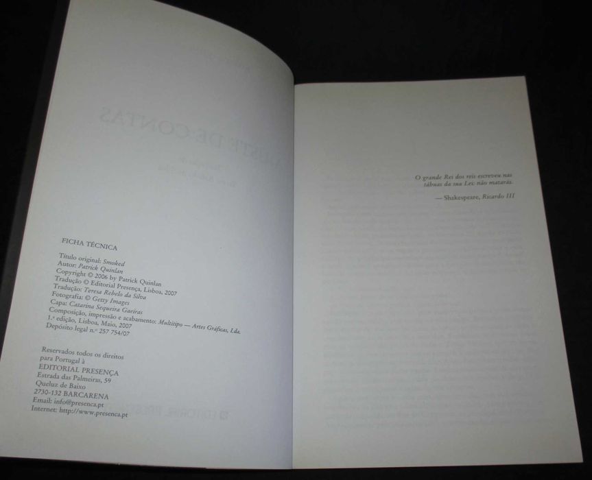 Livro Ajuste de Contas Patrick Quinlan