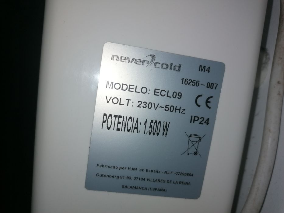 Emissor térmico Never cold