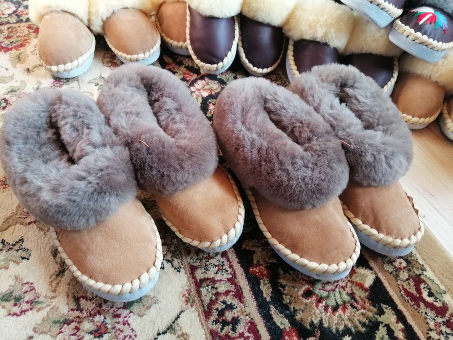 Kapcie, pantofle, skóra naturalna, góralskie zakopianki