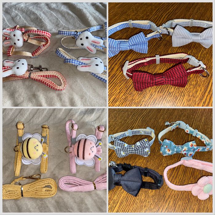 Шлейка с поводком пчелка, ошейники для собак, котов