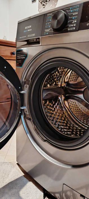 Máquina de Lavar Roupa Becken 8Kg - Inox - 1400 Rpm - Nova c/garantia