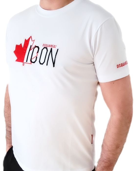 Koszulka T-Shirt męski ICON Dsquared2  biała