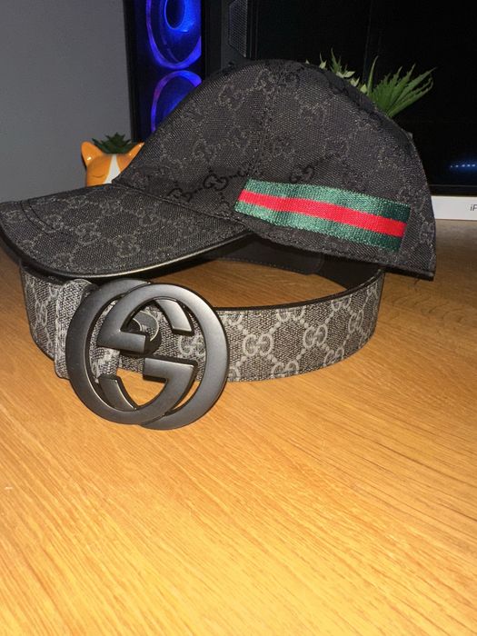 Czapka i pasek  czarny