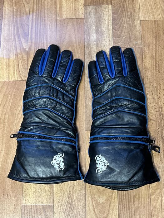 Мотоперчатки байкерские. Зимние, натуральная кожа. Размер S/8.