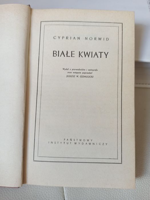 Norwid białe kwiaty