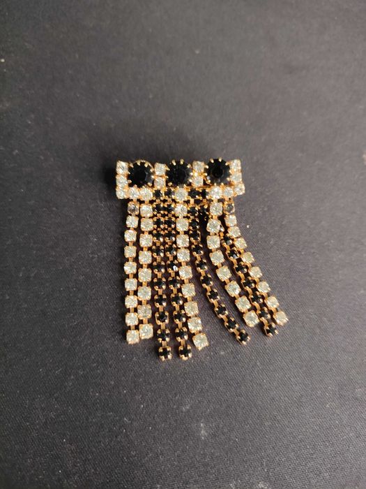 Broszka z frędzlami - ciekawy  design - vintage