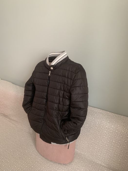 Czarna pikowana kurtka bez kaptura  unisex rozm.S/M
