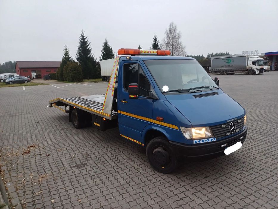 Mercedes-Benz Sprinter 410D Bliźniak 2.9 TD Najazd Autolaweta