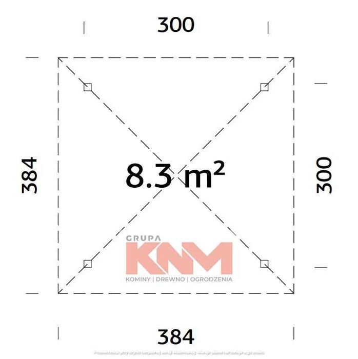 WYPRZEDAŻ Altana ogrodowa 8,3 m2 słupy 120x120 zostały dwie sztuki