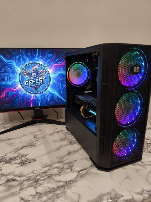 Игровой пк GIGABYTE RTX 3060 (3 куллера), Ryzen 5 5600, 16GB, 500GB