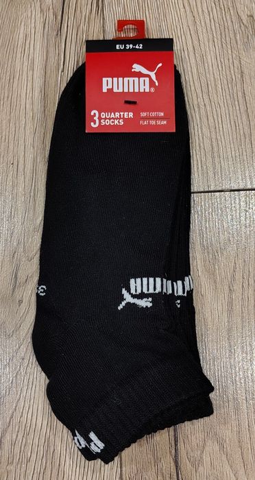 Skarpetki męskie Puma quarter 3 pary czarne 39-42 nowe
