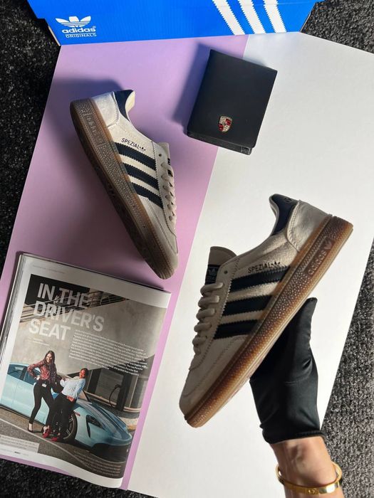 Жіночі кросівки адідас Adidas Spezial Beige Black  [36,37,38,39,40]