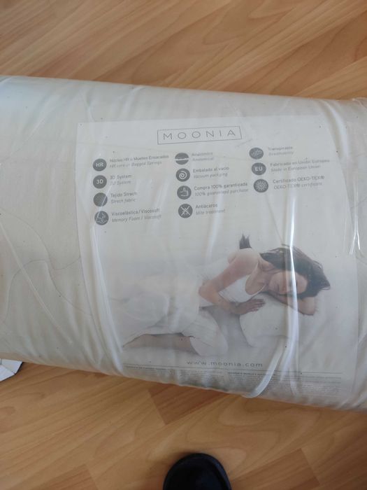 Colchão MOONIA Bamboo - Viscoelástico (90x190 cm - Altura: 21 cm)