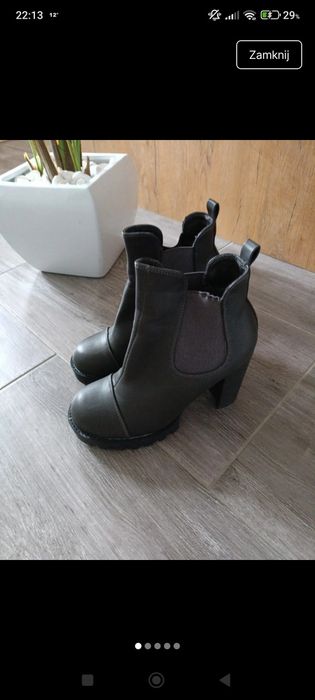 Botki damskie khaki 39