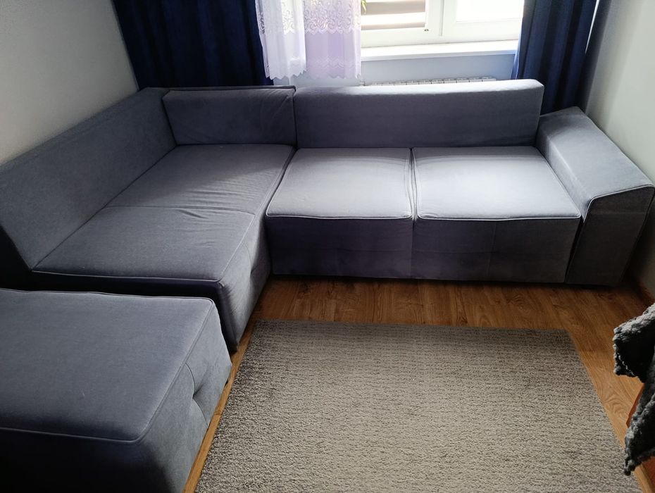 Sofa plus puf wypoczynek narożnik