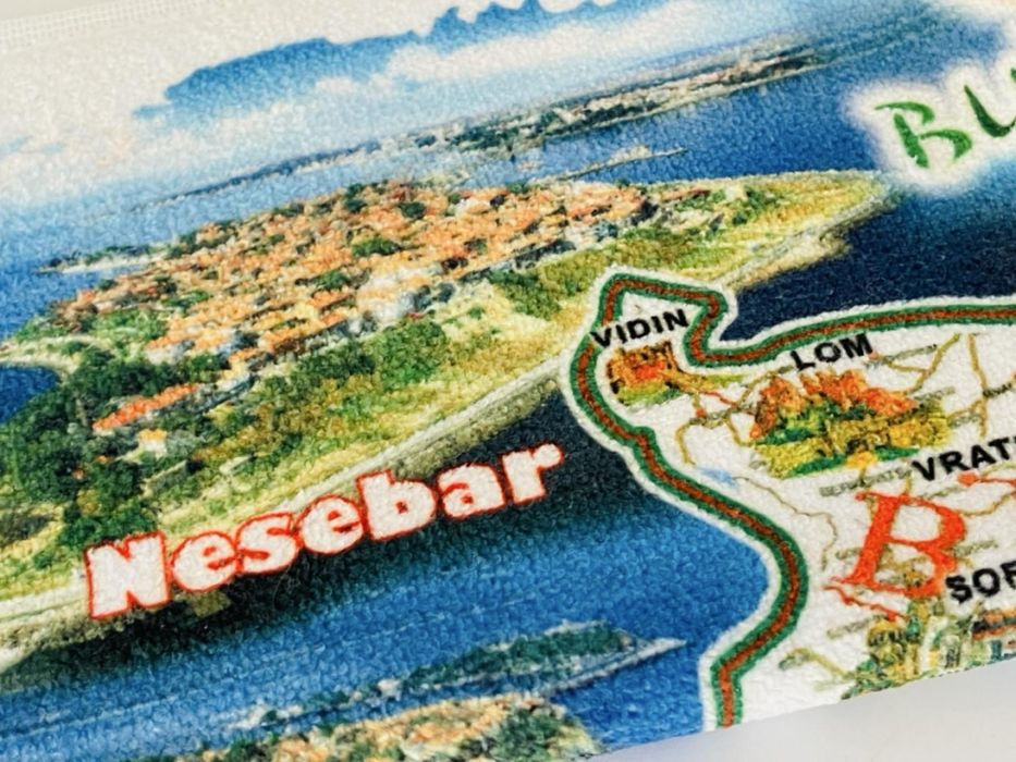 Сувенирное полотенце Болгария/Несебр, Золотые пески 54/30 см