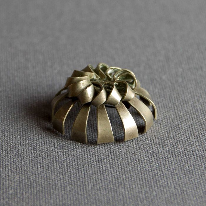 Designerska broszka pająk lata 60/70 Metaloplastyka