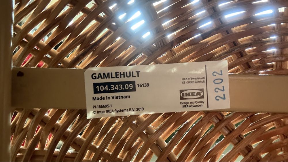 Stoliczek/ podnózek rattanowy GAMLEHULT ikea