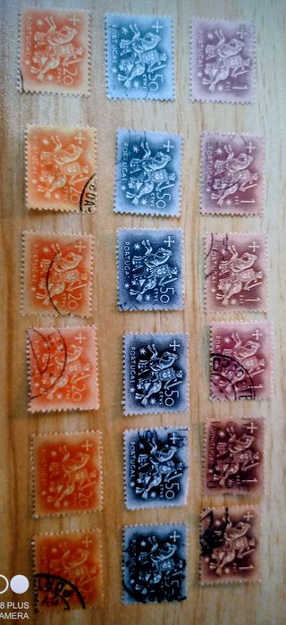 1953 -Selos de Autoridade do rei D. Dinis (todos diferentes)