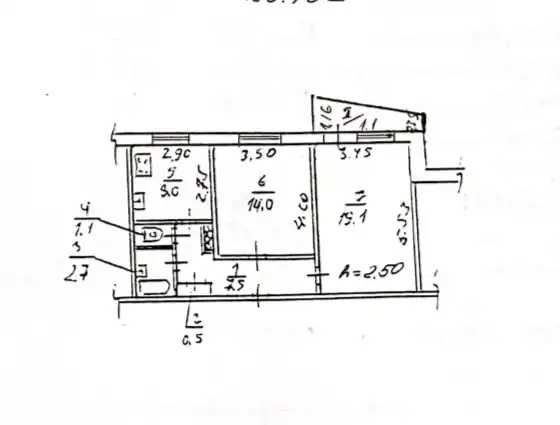 Продам 2к квартиру 54м2 Александра Поля  Кирова район Медтехники
