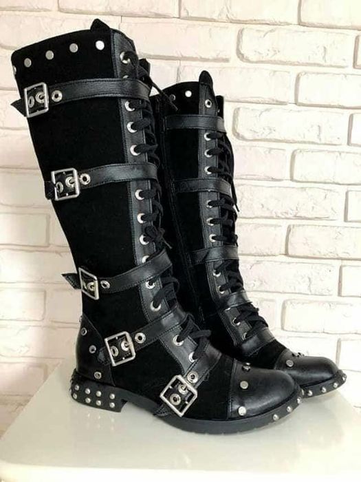 Workery czarne skóra naturalna Polska produkcja