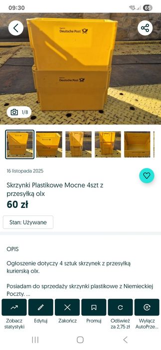 Skrzynki Plastikowe Mocne 12zł/szt