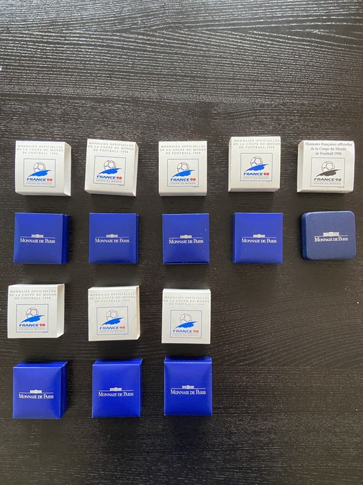 Colecão de moedas prata proof Mundial de futebol França 98