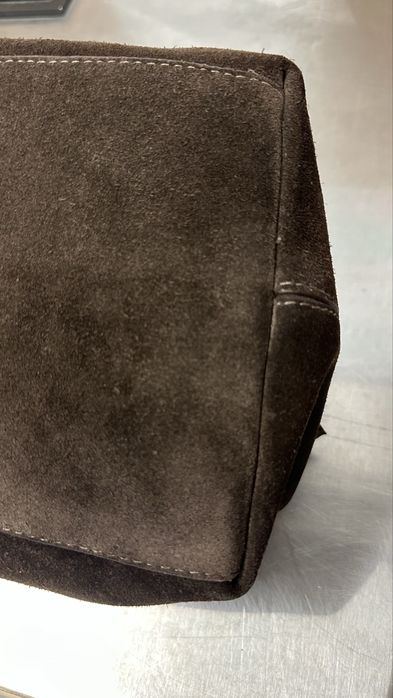 Замшева сумка-багет великий розмір від Kachorovska